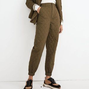 Madewell Quilted Pants - Kale - Size 27